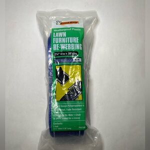 Frost King 2.25" Wide X 39' Long Blue With White Stripes Re Webbing PW39B- New